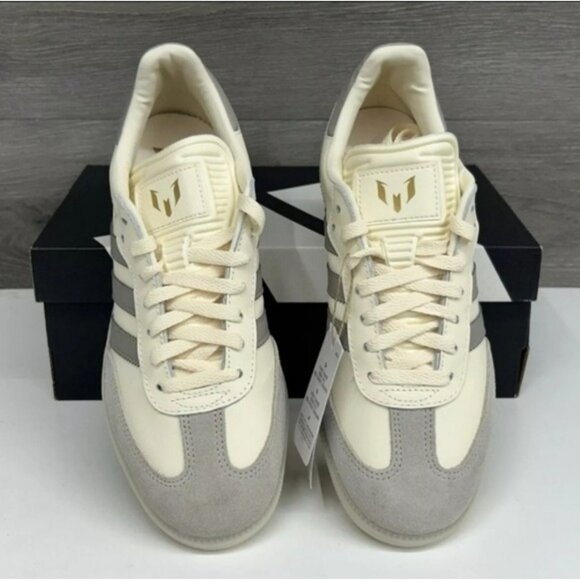 Adidas Samba Messi Men 11 with box Cream Light Brown Gold JQ0266 112025 - Picture 5 of 8